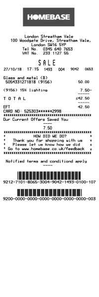 Homebase receipt template image