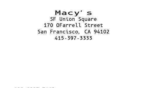 Macys Department Store receipt template image