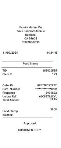 Foodstamp receipt #2 image