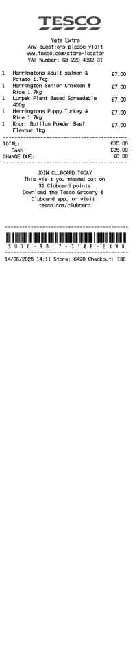 Tesco receipt template 3 image