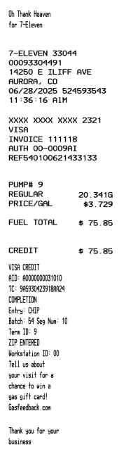 7-11 fuel receipt template