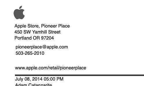 Apple Store Receipt image