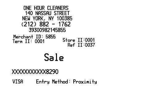 Dry cleaner receipt template