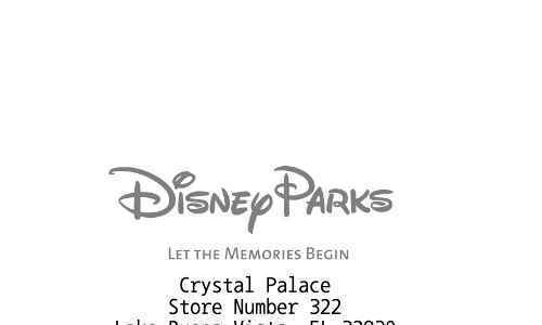 Restaurant receipt - DIsney Parks - template image