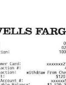 WELLS FARGO ATM receipt template