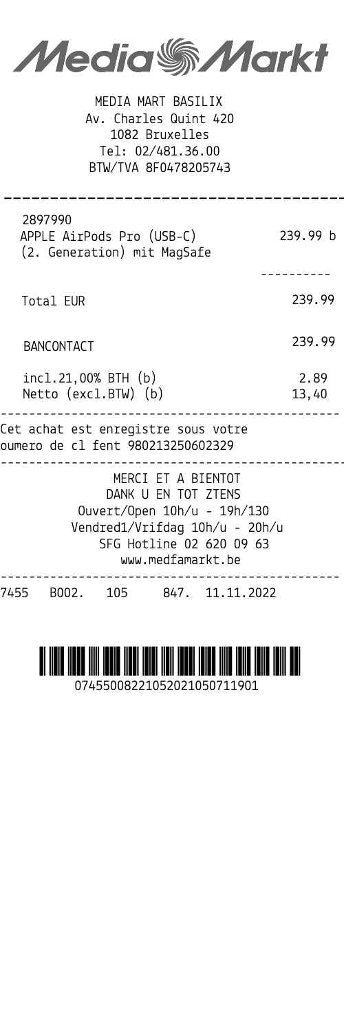 Media Markt receipt template